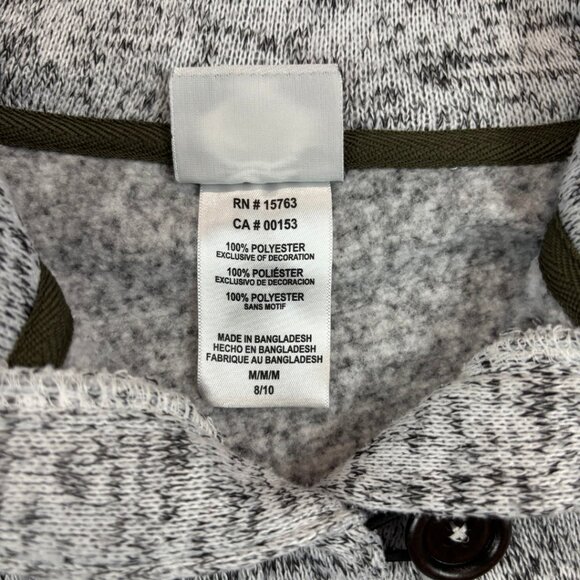 NHL Women's Chicago Blackhawks Button Turtle Neck Sweater in Heather Gray Size M - Picture 8 of 9